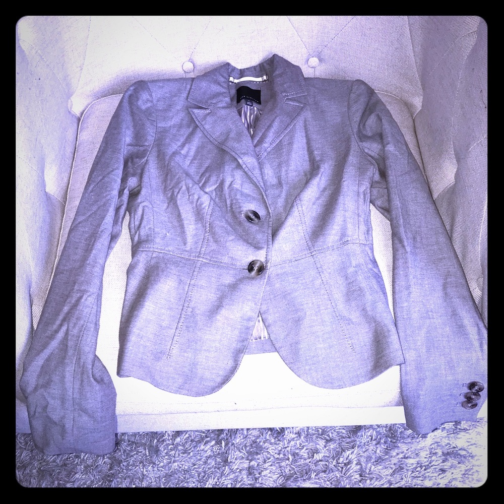 Gorgeous Neutral Gray Taupe Tailored Blazer Jacket